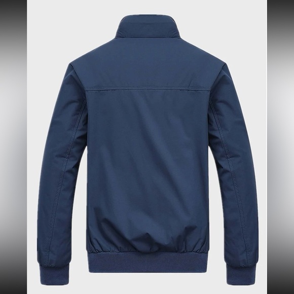 Mens Navy Blue  Zipper Jacket - Picture 2 of 12